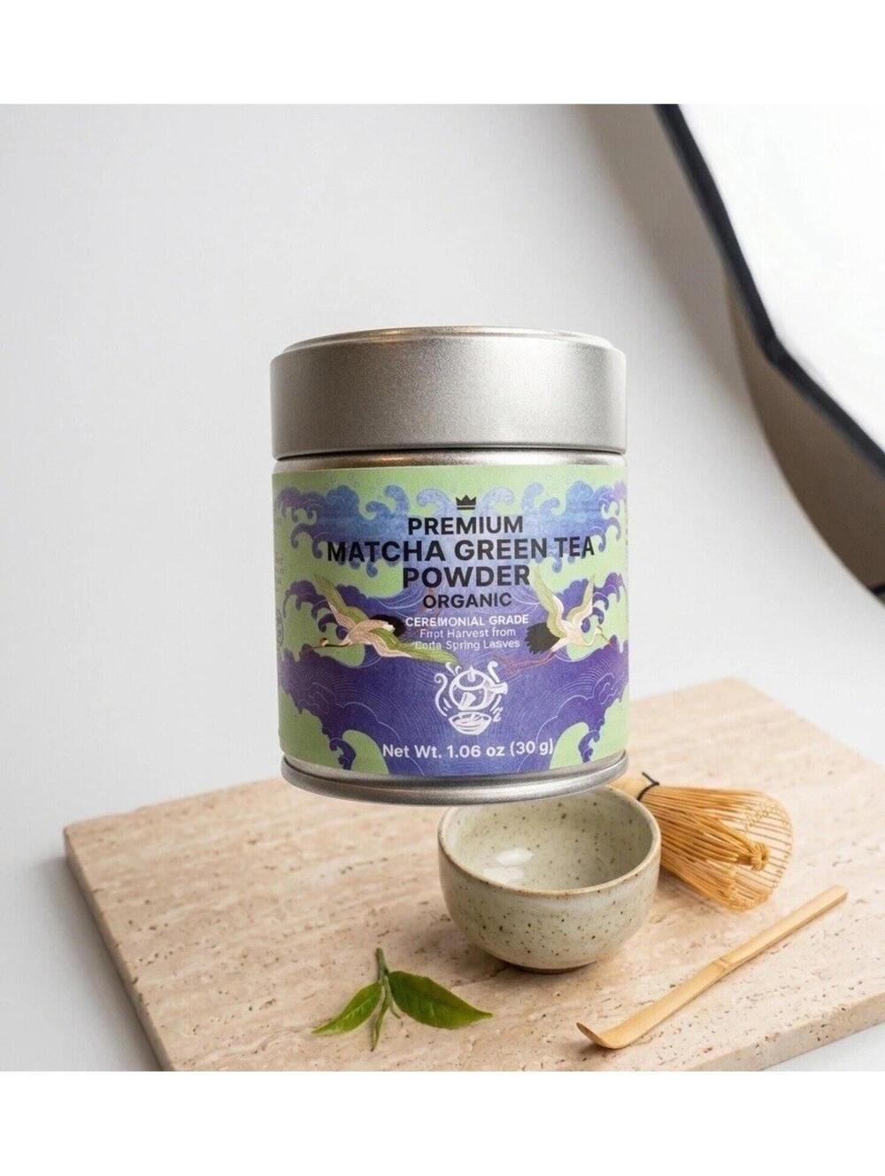 Wonder Family Organic Matcha Green Tea Powder - Ceremonial Grade AAAA-1.06oz 30g